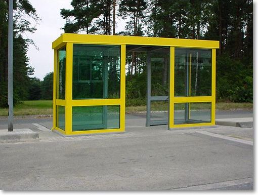 verzinktes und beschichtetes Wartehaus (schusssicher)
