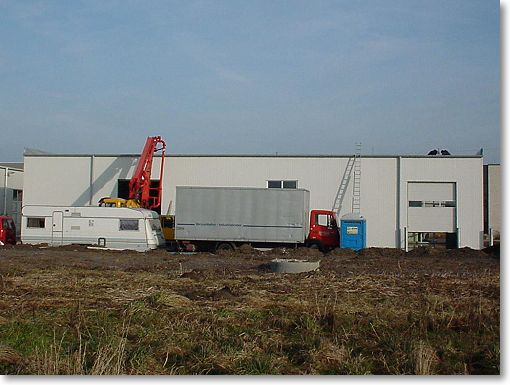 Stahlhalle mit Trapezblechverkleidung
